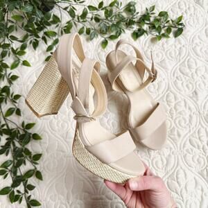 Ana Palma Woven Strappy Heeled Sandal Sz 39